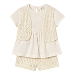 Mayoral Completo 2 Pezzi T-Shirt-Short Tinta Unita per Neonata 1239 PANNA MAYORAL 