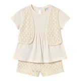 Mayoral Completo 2 Pezzi T-Shirt-Short Tinta Unita per Neonata 1239 PANNA MAYORAL 