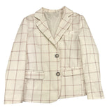 Emperor Naples Uni-Jacke mit Kontrastmuster in Weiß für Kinder