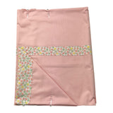 Baby Vip Einfarbige Decke mit rosa Blumendruck für Neugeborene