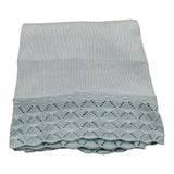 Juliana Coperta tinta unita con Fiocco Azzurro per Neonata 25011 AZZURRO JULIANA 