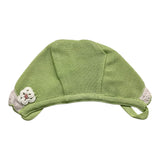 Marlu' Cappello Tinta Unita Con Ricami Verde Per Neonata