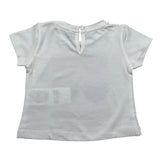 M+E' T-Shirt Girocollo Tinta Unita con Stampa per Bambina UE1860JXX PANNA M+E' 