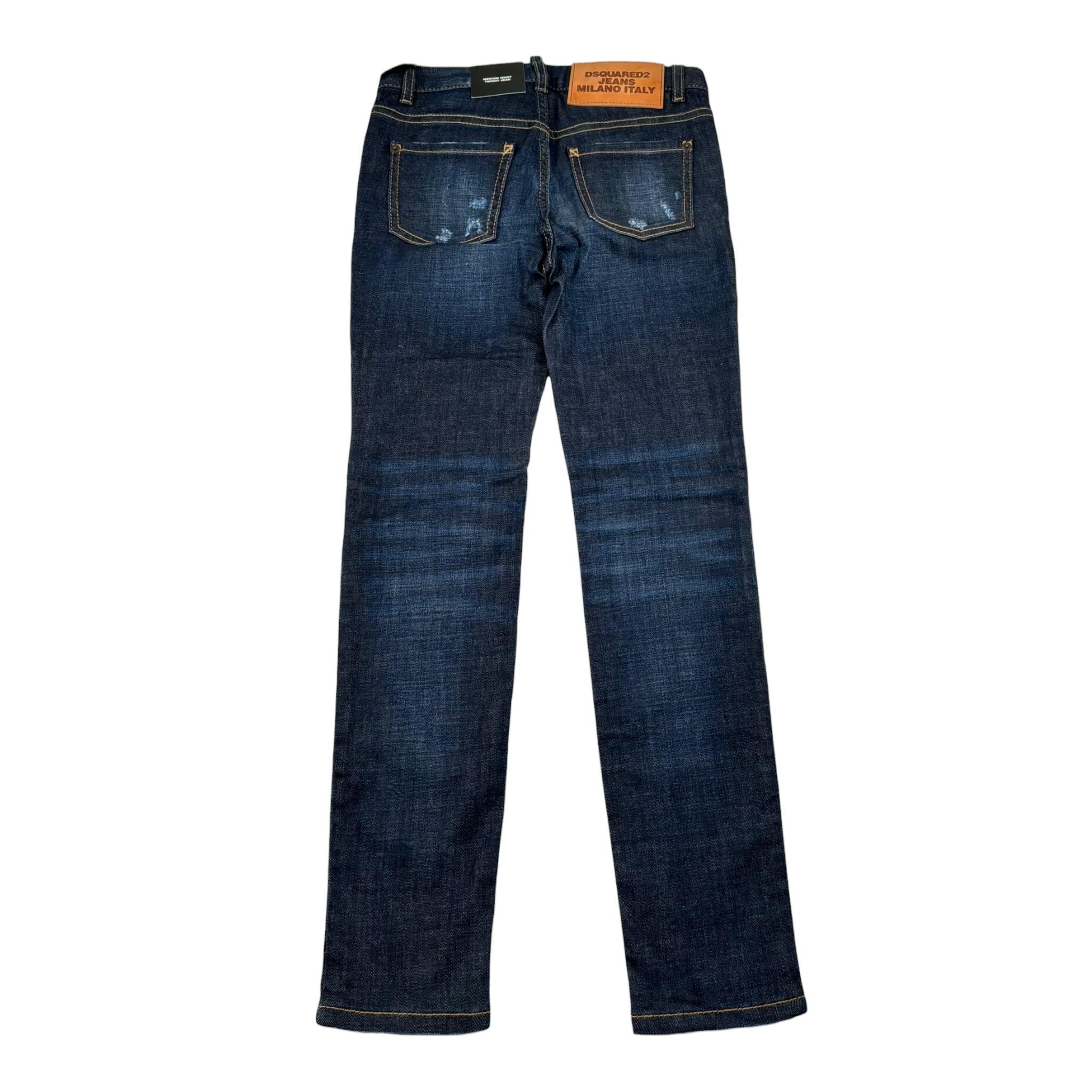 Dsquared2 Jeans Tinta Unita 5 Tasche per Bambino DQ01DX BLU DSQUARED2 