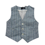 Manuel & Frank Gilet Tinta Unita con Bottoni E Fantasia A Righe per Neonato MF5193NN AZZURRO MANUEL & FRANK 