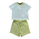 K-Way Completo 2 Pezzi Bicolore T-Shirt-Bermuda Fantasia A Righe per Neonato K2137TW BIANCO K-WAY 