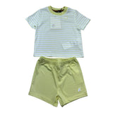 K-Way Completo 2 Pezzi Bicolore T-Shirt-Bermuda Fantasia A Righe per Neonato K2137TW BIANCO K-WAY 