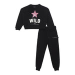 JOHN RICHMOND completo 2pz felpa- pantalone bicolore Nero per Bambina RGA24124CF NERO JOHN RICHMOND 