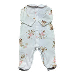 Le Bebe Tutina Manica Lunga Tinta Unita con Stampe per Neonata LBG6262 BIANCO LE BEBE 