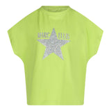 Marc Ellis T-Shirt Girocollo Tinta Unita con Brillantini per Bambina JMJTS16519 VERDE MARC ELLIS 