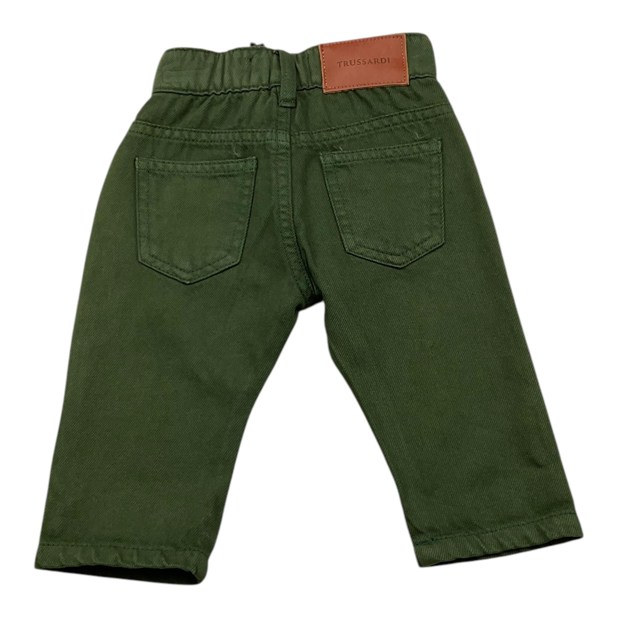 TRUSSARDI pantalone tinta unita cn 5 tasche Verde per Neonato TIA25035PA VERDE TRUSSARDI 