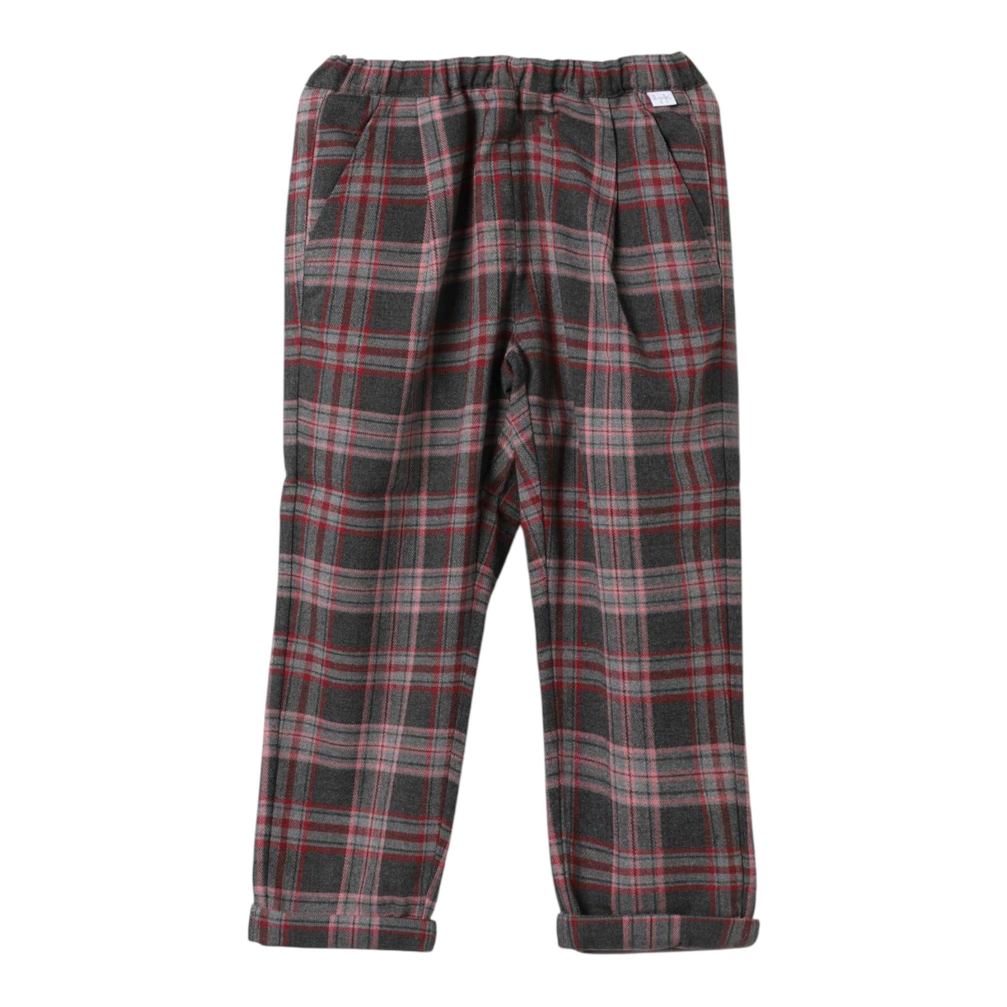 IL GUFO pantalone tinta unita con fantasia a righe Grigio/rosa per Bambina A24PL291W3067 GRIGIO/ROSA IL GUFO 