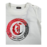 Just Cavalli T-Shirt Girocollo Tinta Unita con Stampa per Neonato JIP26065TS BIANCO JUST CAVALLI 