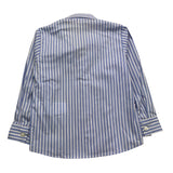 Le Bebe' Camicia Manica Lunga Fantasia A Righe Azzurro Per Neonato
