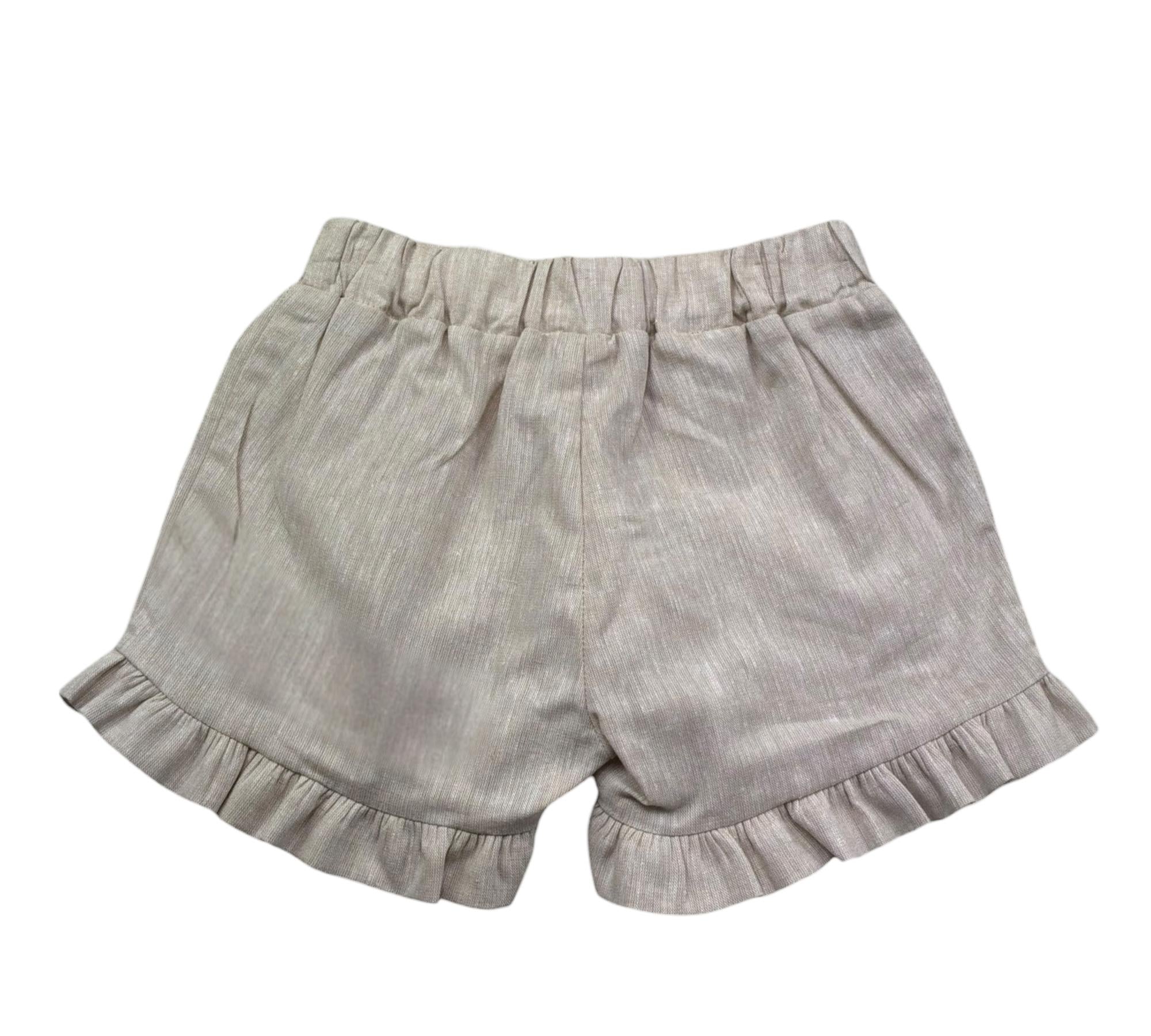 Le Bebe Short Tinta Unita con Elastico In Vita per Neonata LBG6389 BEIGE LE BEBE 