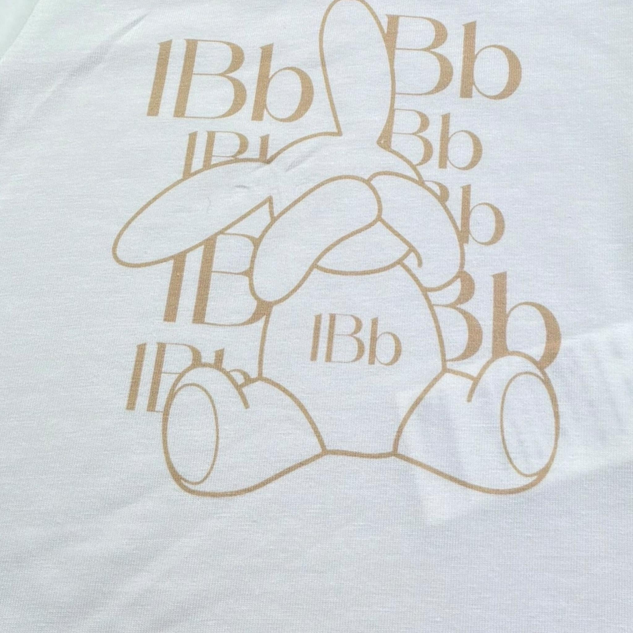 Le Bebe' T-Shirt Girocollo Tinta Unita con Stampa per Neonato LBB5418 BIANCO LE BEBE' 