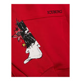 Iceberg Felpa Tinta Unita con Cappuccio E Stampa per Bambino MFICE5105JX ROSSO ICEBERG 