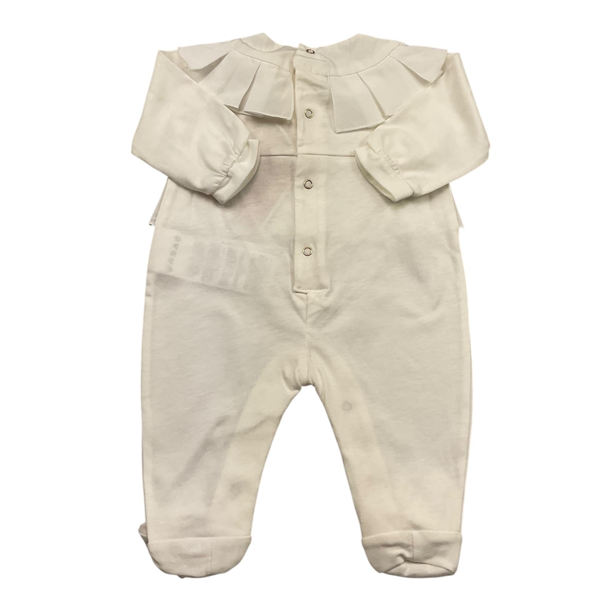 Elisabetta Franchi Tutina Manica Lunga Tinta Unita per Neonata ENTU125 PANNA ELISABETTA FRANCHI 