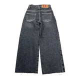 DOU DOU jeans tinta unita con girovita regolabile modello palazzo Nero per Bambina DV6P50XX NERO DOU DOU 