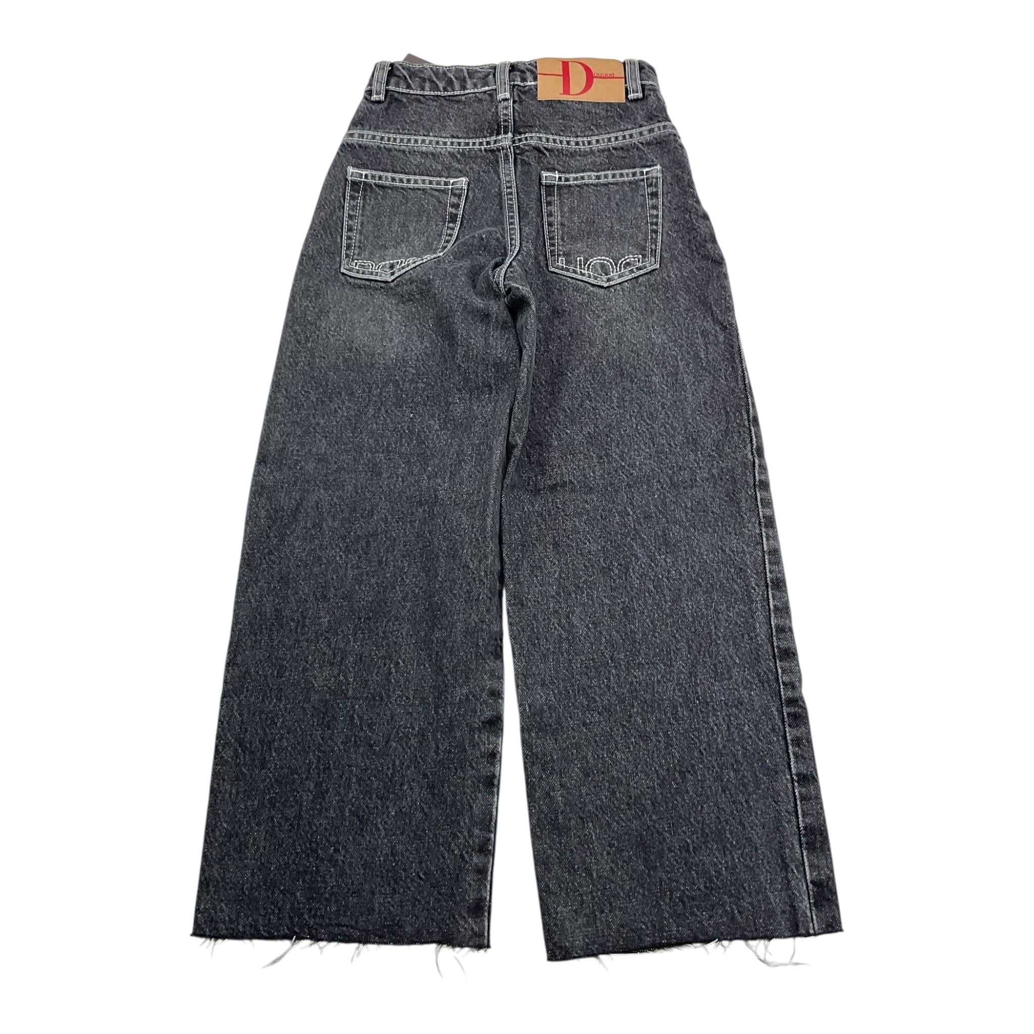 DOU DOU jeans tinta unita con girovita regolabile modello palazzo Nero per Bambina DV6P50XX NERO DOU DOU 