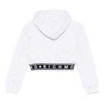 John Richmond Felpa Tinta Unita con Cappuccio E Elastico per Bambina RGP25111FE GRIGIO JOHN RICHMOND 