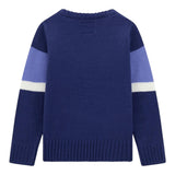 GUESS maglia girocollo tinta unita con stampa logo in contrasto Blu per Bambino N4BR02Z32N0 BLU GUESS 