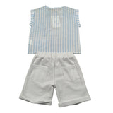 Lalalu' Completo 2 Pezzi Camicia-Bermuda per Neonato CCTL01G BIANCO/BEIGE LALALU' 