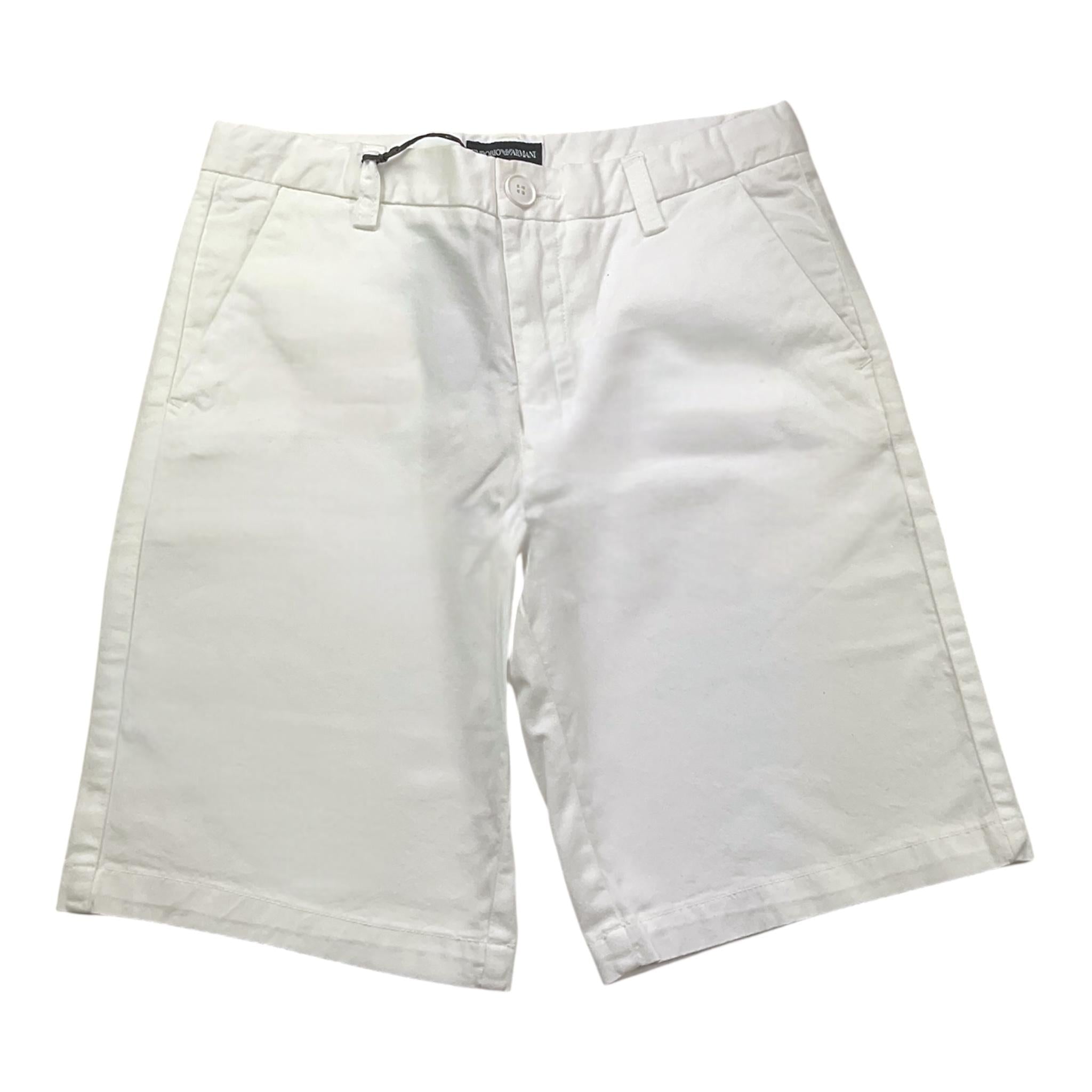 Emporio Armani Bermuda Tinta Unita con Girovita Regolabile per Bambino 8N4S60 BIANCO EMPORIO ARMANI 