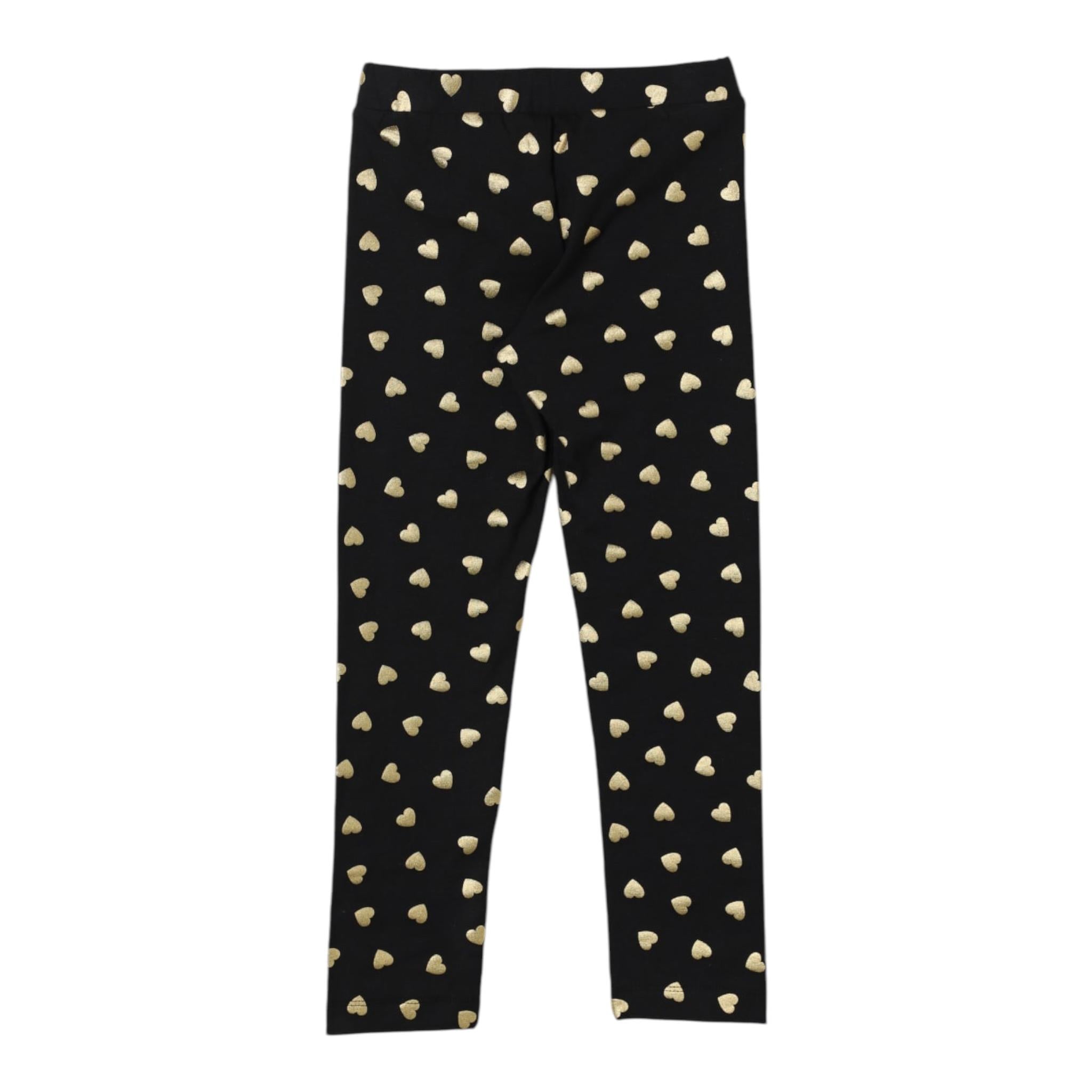 MOSCHINO leggins tinta unita con stampa cuori Nero per Neonata MDP039 NERO MOSCHINO 