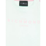 John Richmond T-Shirt Girocollo Tinta Unita con Stampa per Neonata RIP25002TSXXXX VERDE ACQUA JOHN RICHMOND 