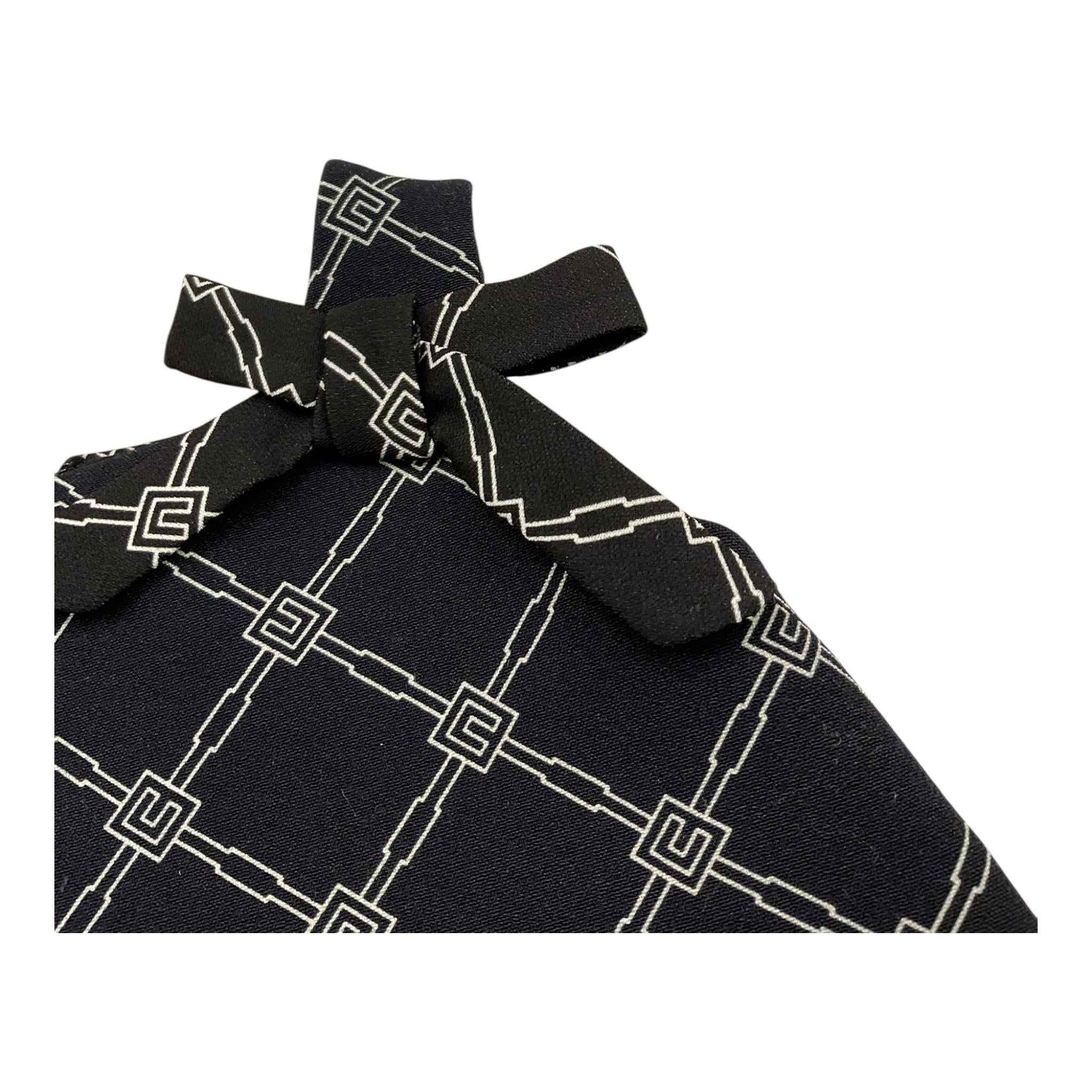 Elisabetta Franchi Pagliaccetto Giromanica Tinta Unita con Fantasia per Neonata EGTA008 NERO ELISABETTA FRANCHI 