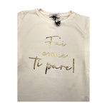 DIXIE shirt girocollo tinta unita con stampa Panna per Bambina LB26030G56 PANNA DIXIE 