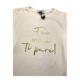 DIXIE shirt girocollo tinta unita con stampa Panna per Bambina LB26030G56 PANNA DIXIE 