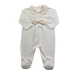 Ninnaoh Tutina Tinta Unita con Applicazioni per Neonata E25T1 BIANCO NINNAOH 