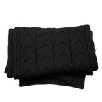 MONCLER sciarpa tinta unita cn logo Nero per Bambino 3C7002004 NERO MONCLER 