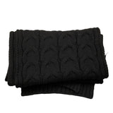 MONCLER sciarpa tinta unita cn logo Nero per Bambino 3C7002004 NERO MONCLER 