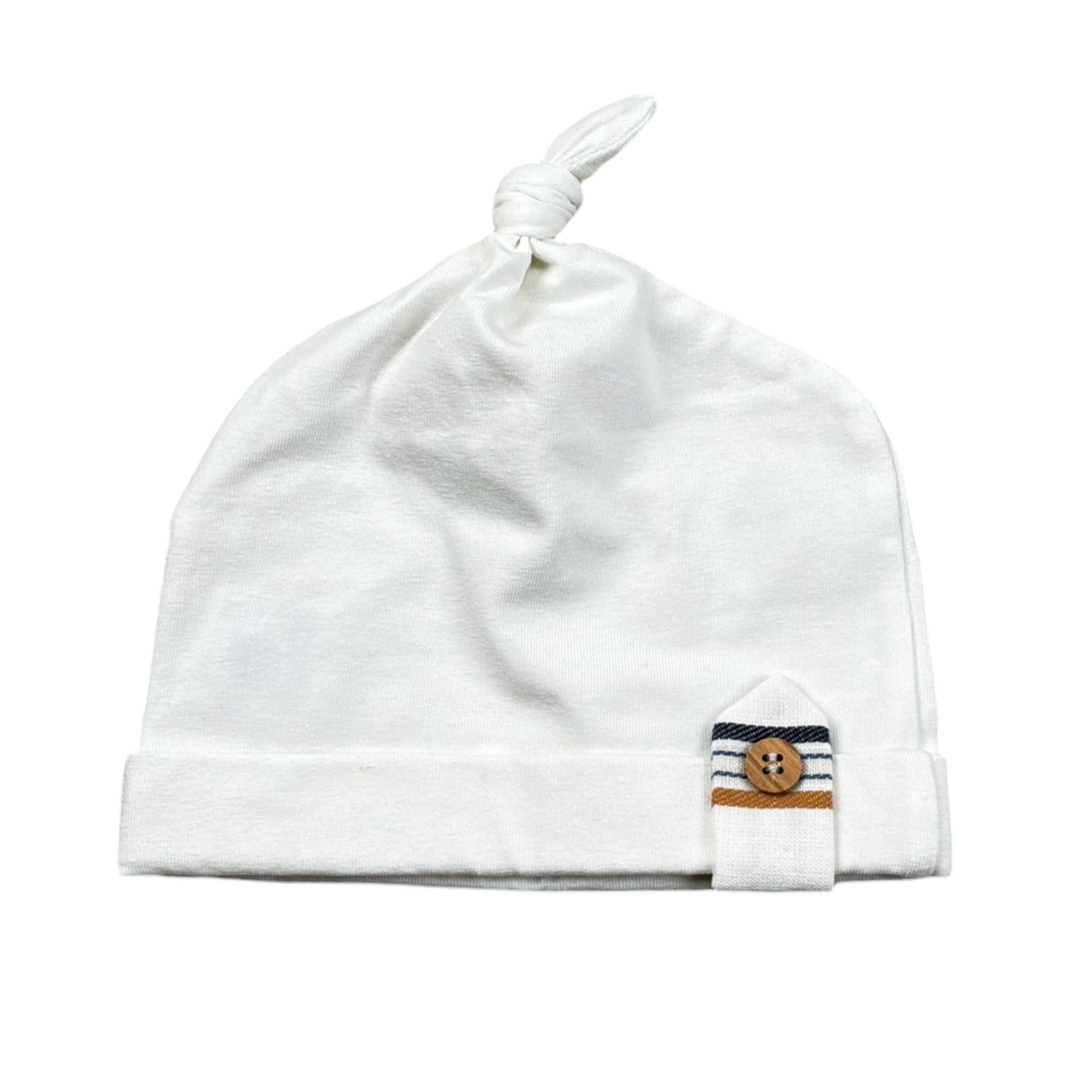 Marlu' Cappello Tinta Unita con Stampa per Neonato EP6173 BIANCO MARLU' 