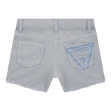 Guess Short Tinta Unita Con Girovita Regolabile Azzurro Per Neonata