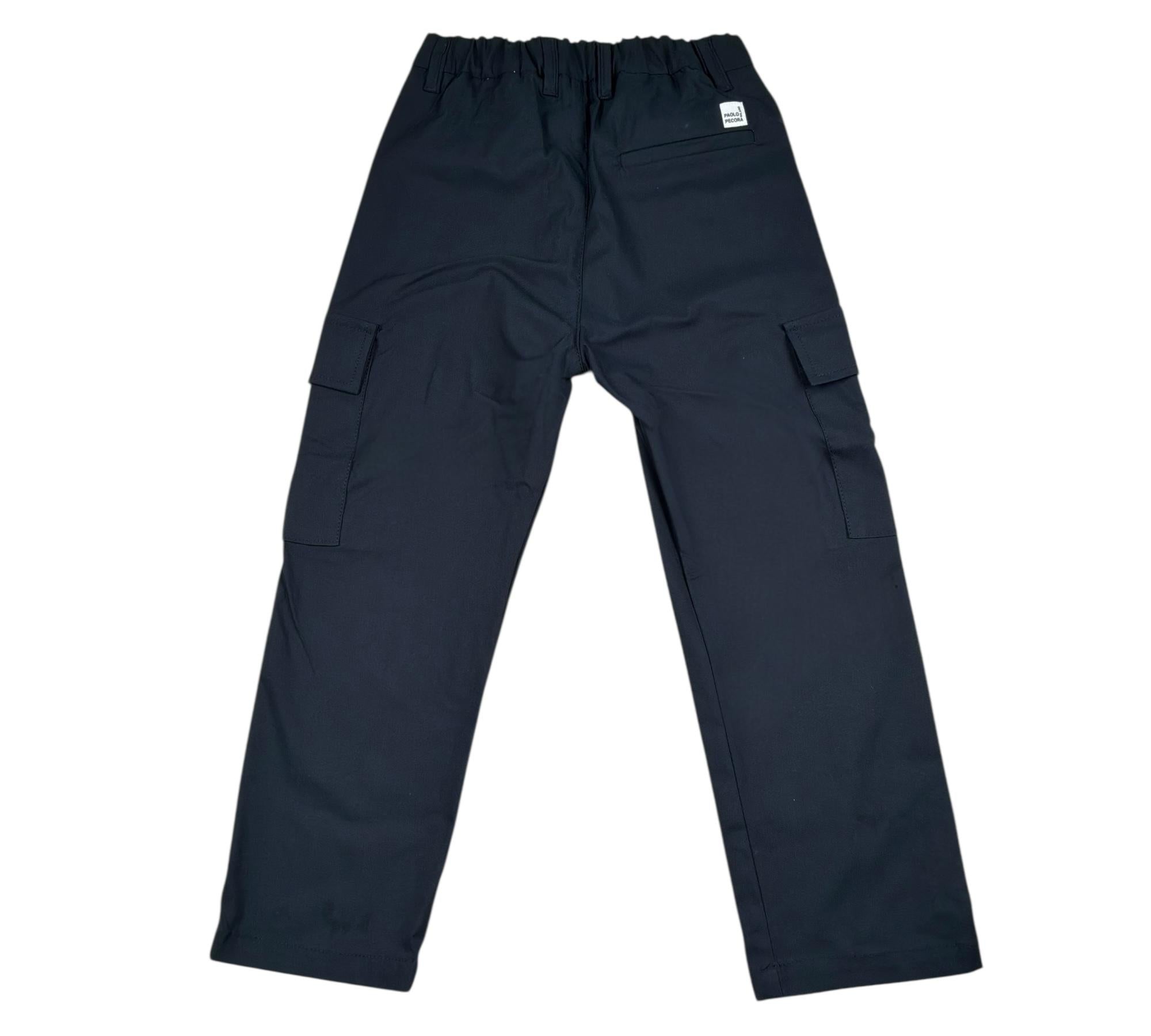 Paolo Pecora Pantalone Tinta Unita con Elastico In Vita per Bambino PP4322 BLU PAOLO PECORA 