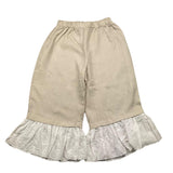 La Stupenderia Schlichte Palazzo-Hose mit Kontrastbesatz in Beige für Mädchen