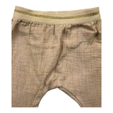 Caffe' D'Orzo Pantalone Tinta Unita Con Elastico In Vita Beige Per Neonata