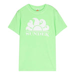 Sundek T-Shirt Girocollo Tinta Unita con Logo per Bambino B021TEJ78TC VERDE SUNDEK 