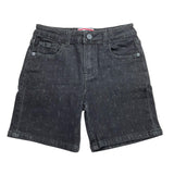 Cesare Paciotti Bermuda In Denim Tinta Unita Con Girovita Regolabile Nero Per Bambino