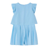 Mayoral Tuta Intera Tinta Unita Mezza Manica per Bambina 3871 AZZURRO MAYORAL 