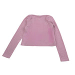 Please Cardigan Tinta Unita con Bottone per Bambina LG19072G73 ROSA PLEASE 