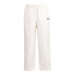 Dou Dou Pantalone Tinta Unita con Logo per Bambina DW6P71X PANNA DOU DOU 