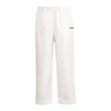 Dou Dou Pantalone Tinta Unita con Logo per Bambina DW6P71X PANNA DOU DOU 