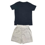 Name.It Komplett 2-teiliges T-Shirt-Bermuda Zweifarbig Blau/Grau für Jungen