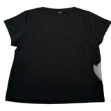 Liu Jo T-Shirt Girocollo Tinta Unita con Applicazione per Bambina GA5067X NERO LIU JO 