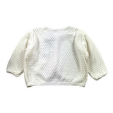 Bamboom+Babies – Einfarbige Strickjacke mit cremefarbener Stickerei für Neugeborene